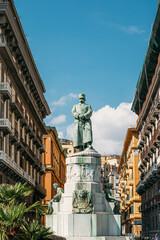 Fototapeta na wymiar Naples, Campania, Italy. Monument Of King Umberto I Who Ruled Italy From 1878 To 1900.