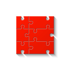 Background puzzle pattern. Simple six piece puzzle wallpaper template. banner presentation picture.