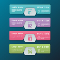 Realistic simple and colorful infographic template 