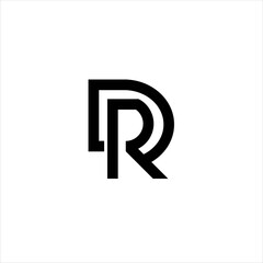 Letter Dr logo design symbol vector image