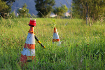 Traffic cones are prohibited