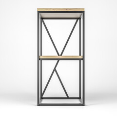 3d illustration of a modern loft-style rack