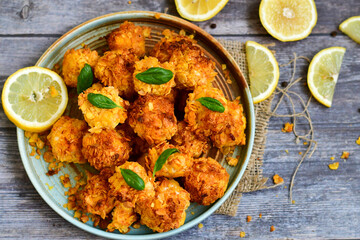  home made deep fried  chicken nuggets