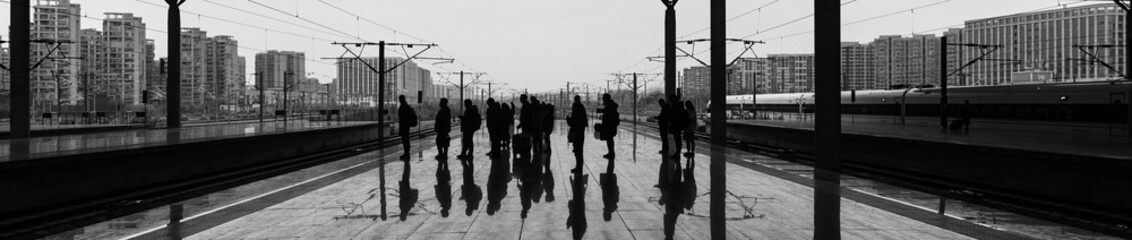 February 2020, Hangzhou, China. Railway station. The position of the city near the West Lake is what makes it famous and a tourist destination for the Chinese.