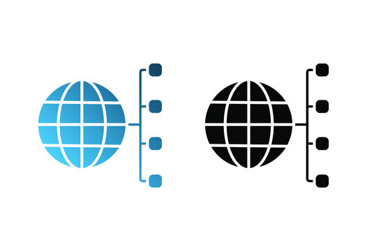 Different Categories, Globe, Glyph Icon