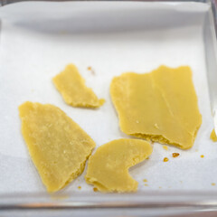 Crumbs from an edible