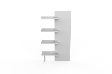 Display stand, retail display stand for product , display stands isolated on white background. 3d illustration