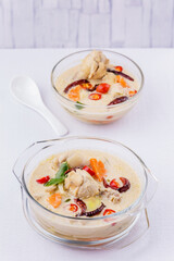 Chicken coconut soup Thai food