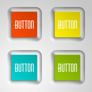 web rounded button for website or app. Isolated bell sign with border, reflection and shadow on background. Vector eps10.