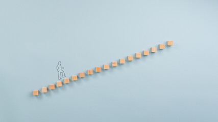 Ladder of success conceptual image