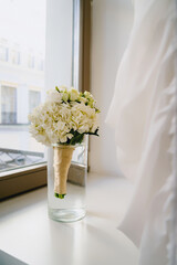 wedding bouquet on the table