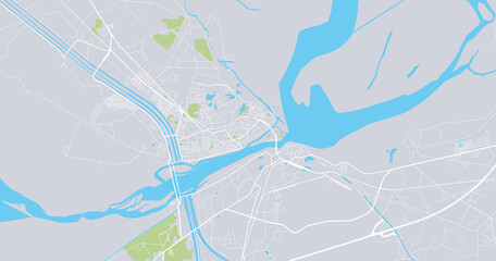 Fototapeta premium Urban vector city map of Sukkur, Pakistan