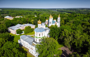 Fototapeta na wymiar The Collegium building and Spaso-Preobrazhensky Cathedral