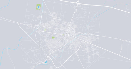 Urban vector city map of Sheikhupura, Pakistan