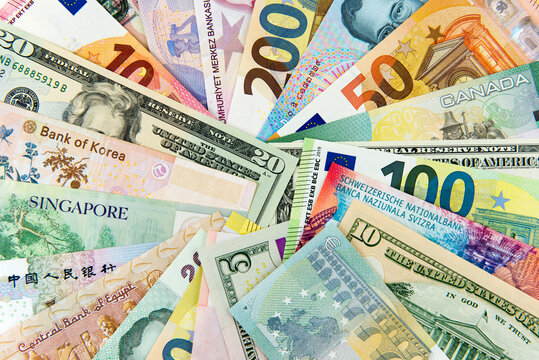 Banknoten verschiedener L&auml;nder