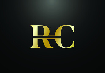 Initial Monogram Letter R C Logo Design Vector Template. R C Letter Logo Design