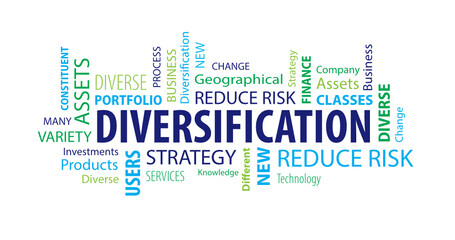 Diversification Word Cloud on a White Background