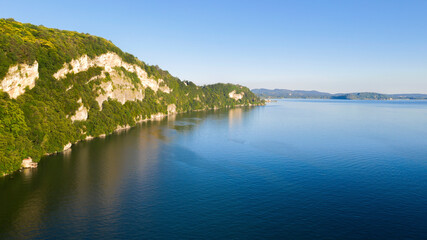 Obraz premium Aerial view of the Lake Maggiore, near Varese, Italy.