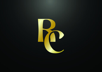 Initial Monogram Letter R C Logo Design Vector Template. R C Letter Logo Design