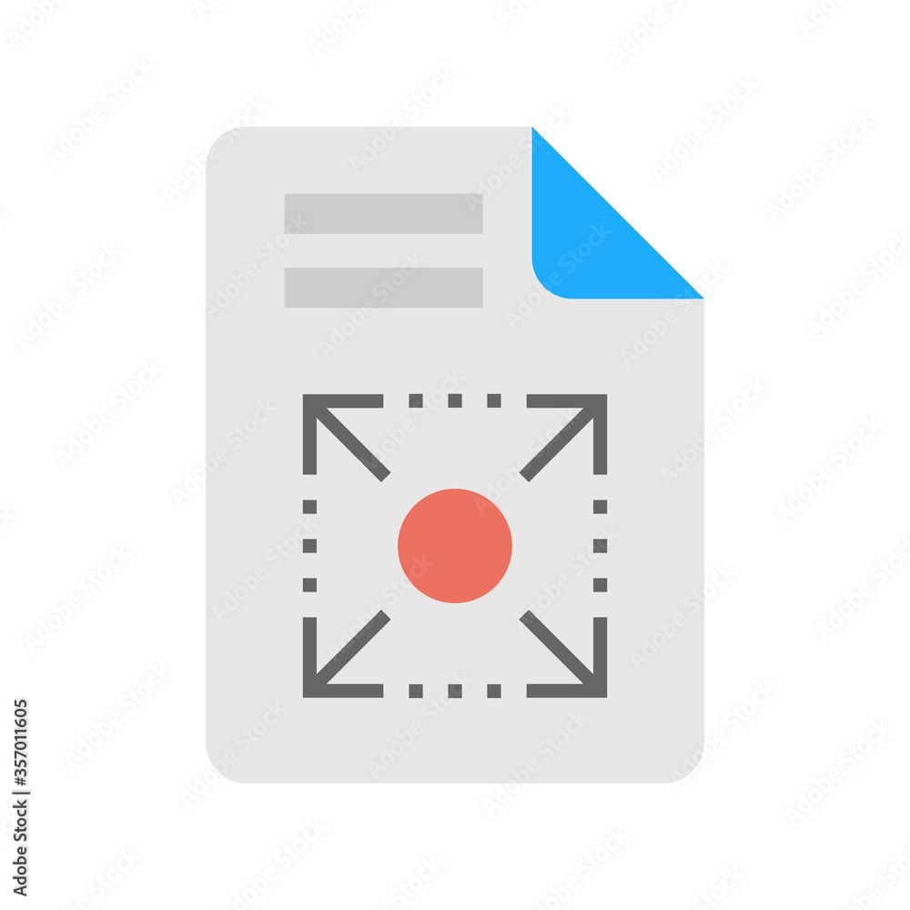 Poster Flat icon for graphic design concept. Design of spreadsheet icon element.
