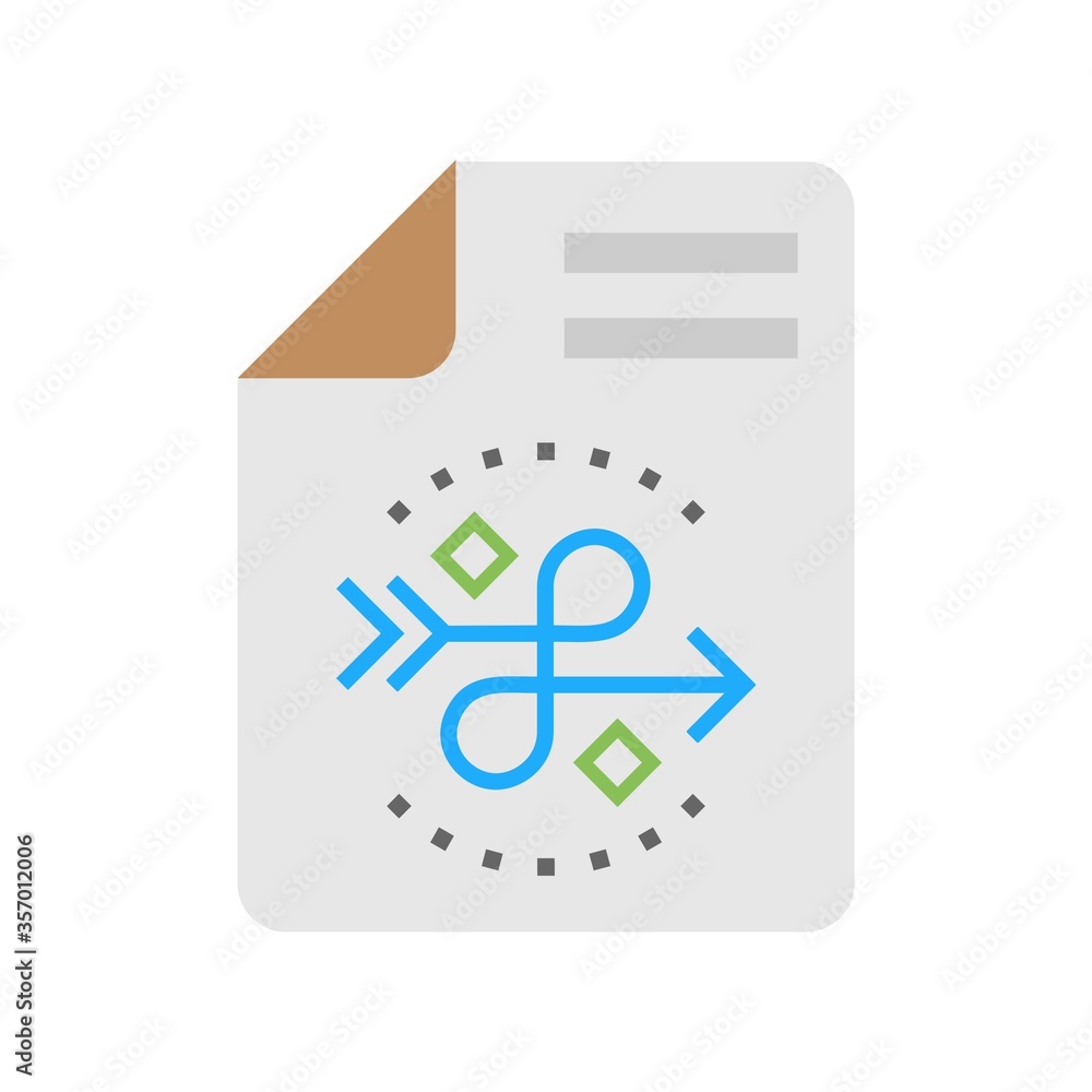 Poster design of a graphic file format. flat icon for graphic design concept.