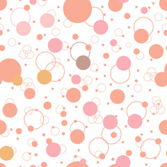 Seamless dots, seamless circles, Geo, geometric pattern with abstract circle in pink. Seamless background with monochrome, monotone pattern. Oriental simple background in vector.