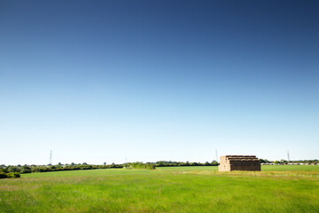 haystack in a field