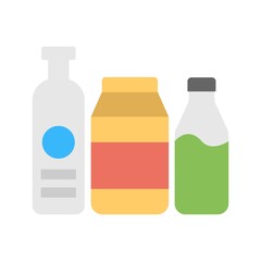 Paint color bottles icon illustration. Flat design style.