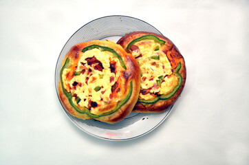 Mix of mini pizzas . Little pepperoni pizza . Little pizza .