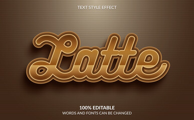 Editable Text Effect, Latte Text Style