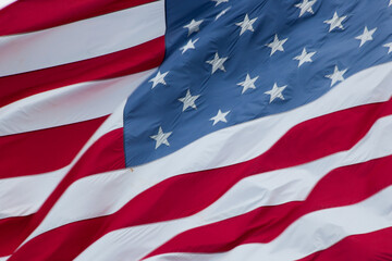 United States flag in the breeze