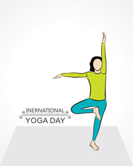 A Girl doing yoga for International Yoga Day observed on 21st June
