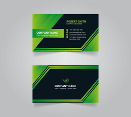 Modern Abstract Green Gradient Business Card