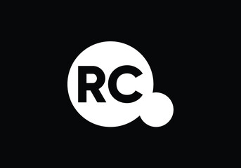 Initial Monogram Letter R C Logo Design Vector Template. R C Letter Logo Design