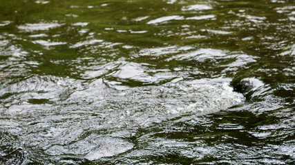 water flowing into the water