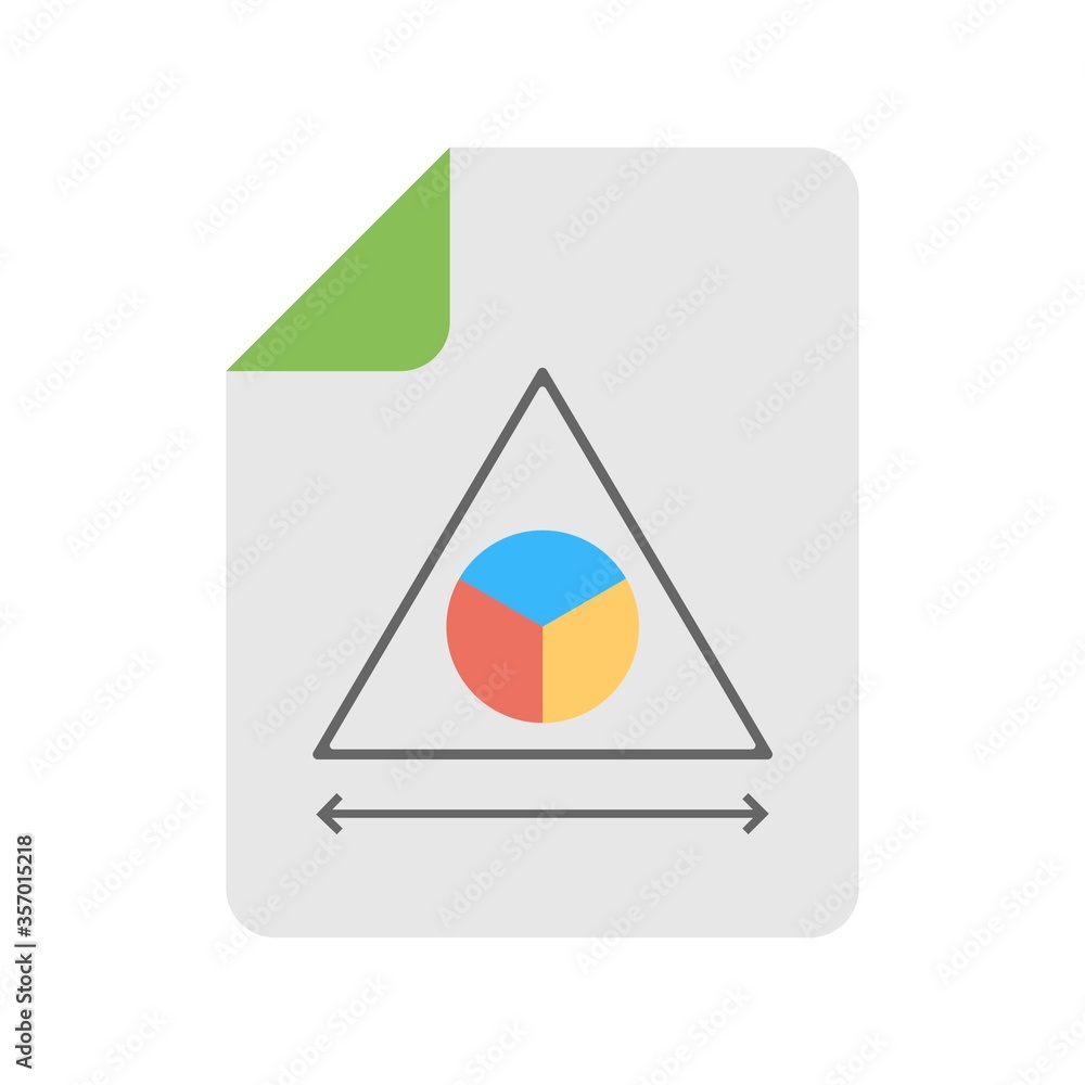 Poster design of a graphic file format. flat icon for graphic design concept.