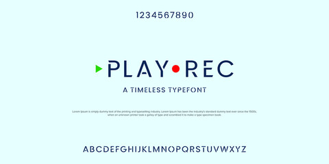 Modern alphabet font set a to z typography designs.