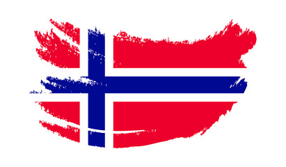 grunge flag of Norway