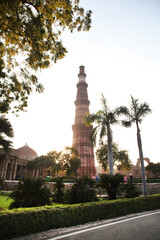 Qutub minar, Delhi Monument Fort Landscape, Historical, New Delhi, India