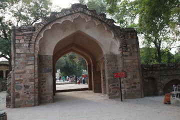 Fototapeta na wymiar Qutub minar, Delhi Monument Fort Landscape, Historical, New Delhi, India