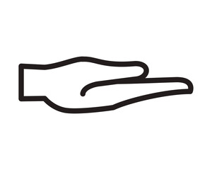 hand human receiving isolated icon