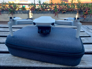 Drone dji mavic mini with cover camera installed