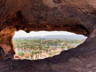 Obraz premium Papago park hole in the rock arizona