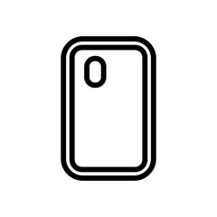 mobile phone case protect icon vector. mobile phone case protect sign. isolated contour symbol illustration