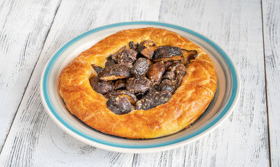Wild mushroom tartlet