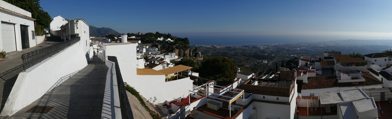 Fototapeta premium Panorama Mijas, Fuengirola und Costa del Sol.