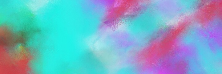 abstract colorful diagonal background with lines and sky blue, medium turquoise and pale violet red colors. can be used as canvas, background or banner