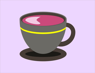 vector cup of herbal drink