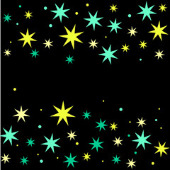 Asterisks. Seamless pattern. Design for fabric, wrapping paper, background, wallpaper. Vector.