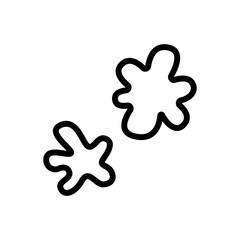 paint blots icon vector. paint blots sign. isolated contour symbol illustration